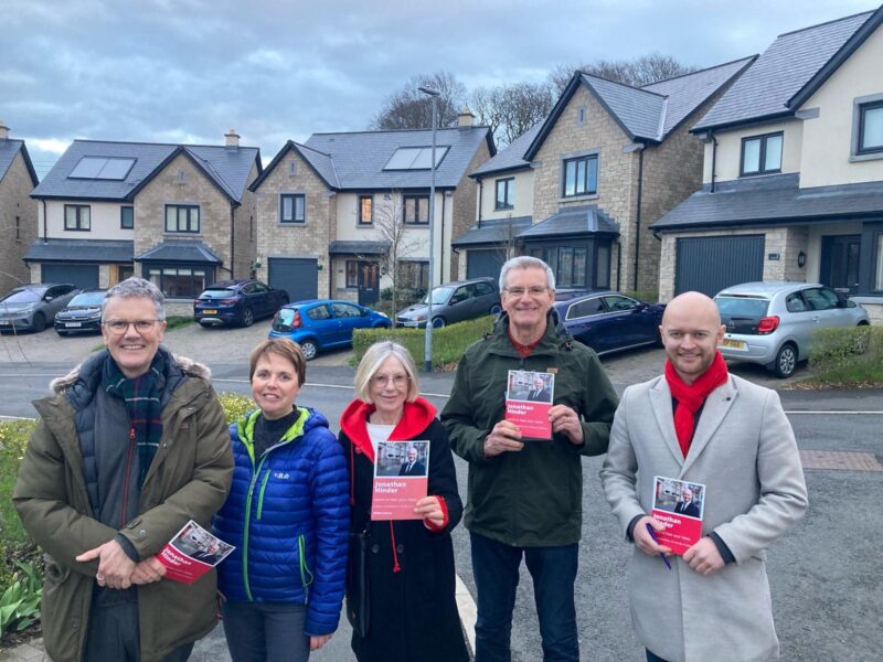 Pendle & Clitheroe Labour Party members with Parliamentary Candidate Jonathan Hinder